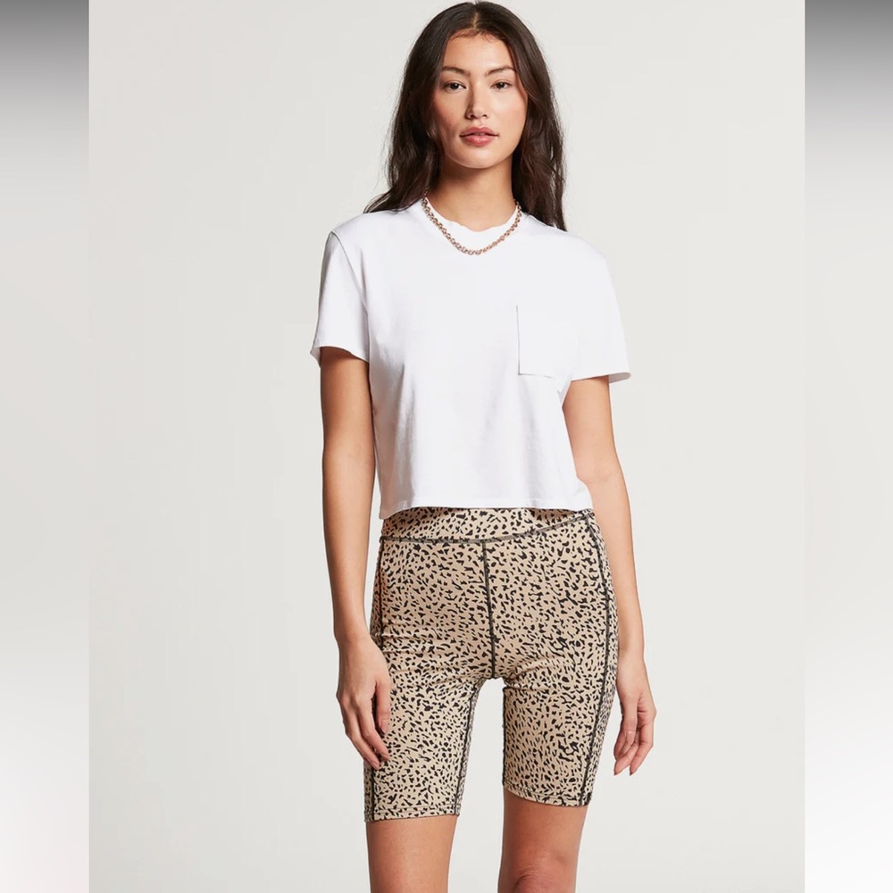 Volcom lived in lounge animal print bike shorts